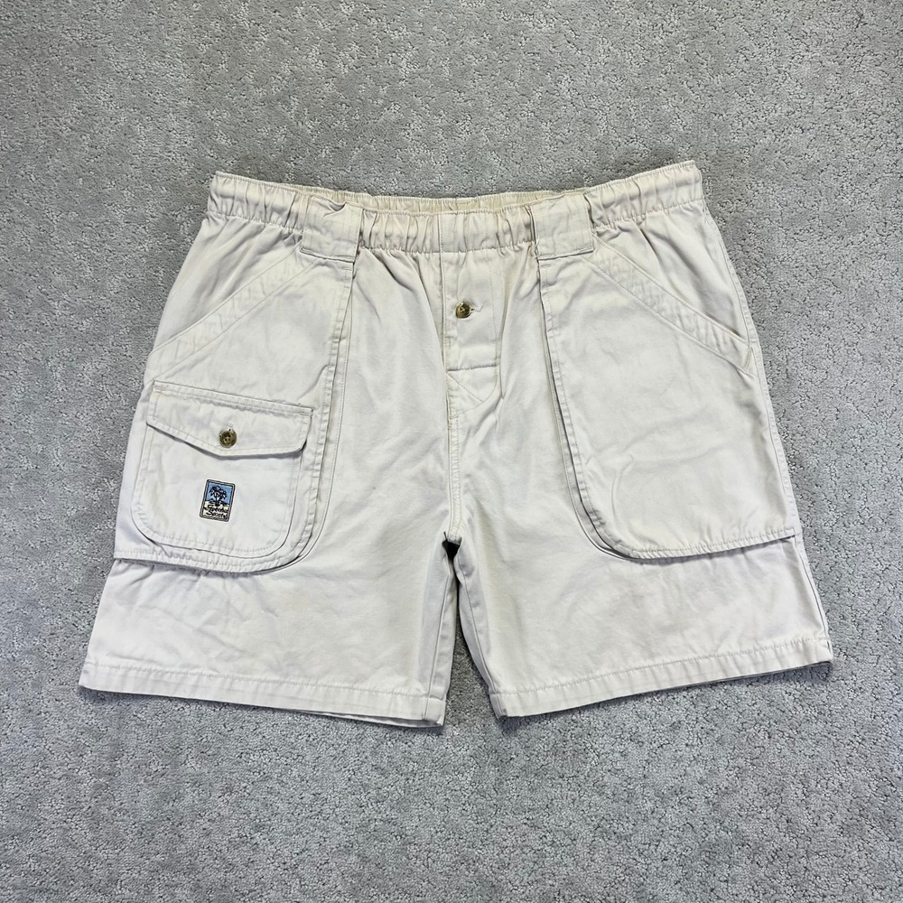 Gotcha‎ Sport Cargo Shorts Mens Large Cream Cotton Cargo Skate Surf  Utility Y2k